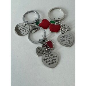 Teacher Appreciation Keychains Gift Thanks For Making A Difference Set of 3‎